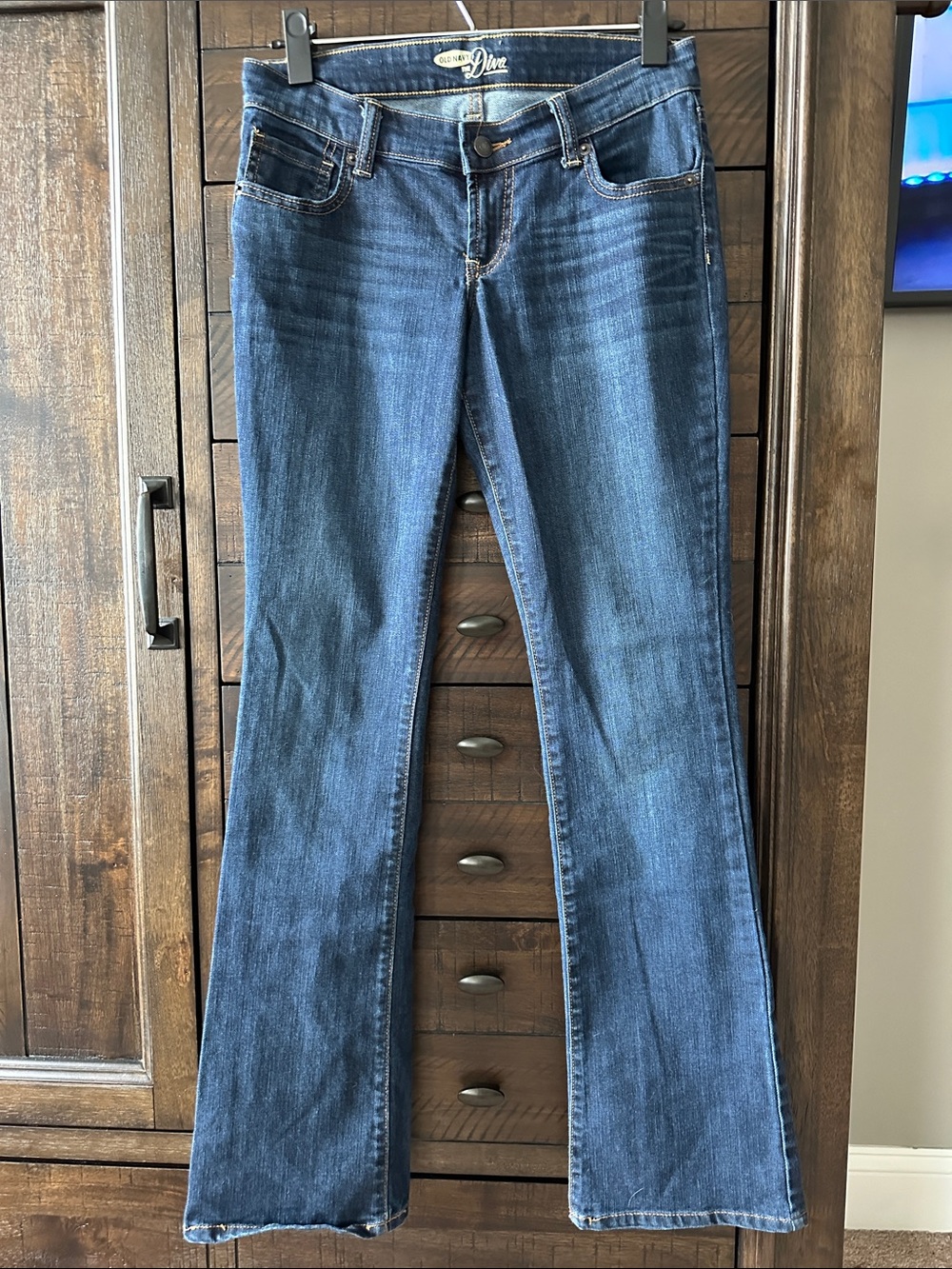 Old Navy Dark Blue Flare Jeans - Classic Wide Leg